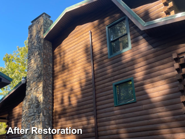 Log home restoration in Littleton, NC