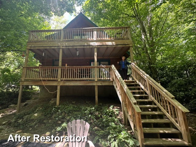 Log home restoration in Maggie Valley, NC