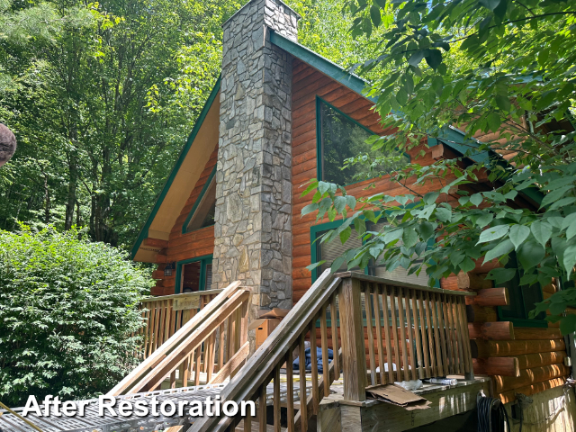 Log home restoration in Maggie Valley, NC