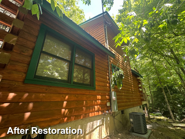 Log home restoration in Maggie Valley, NC