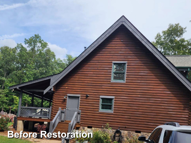 Log home restoration in Midland, NC