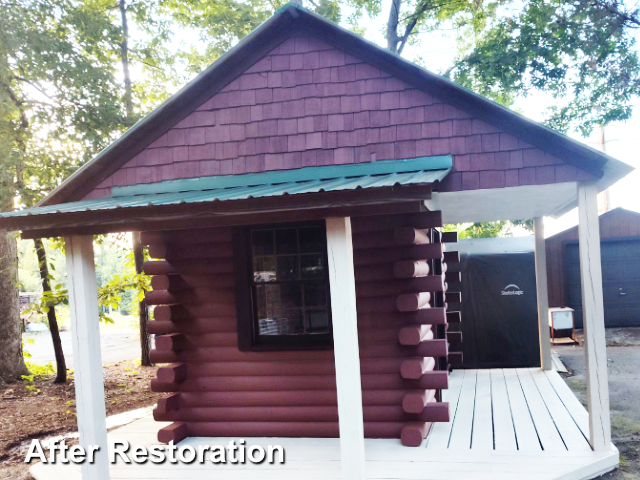 Log home restoration in Midlothian, VA