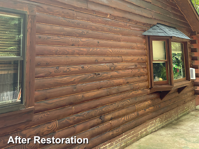 Log home restoration in Mooresville, NC