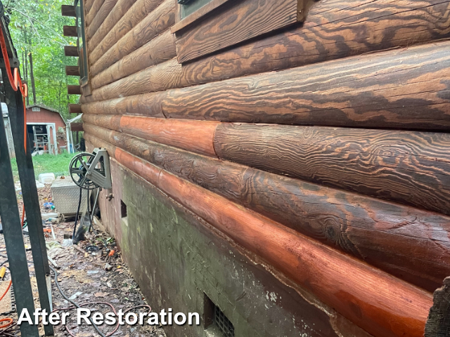 Log home restoration in Mooresville, NC