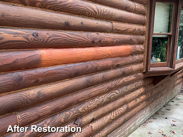 Log home restoration in Mooresville, NC