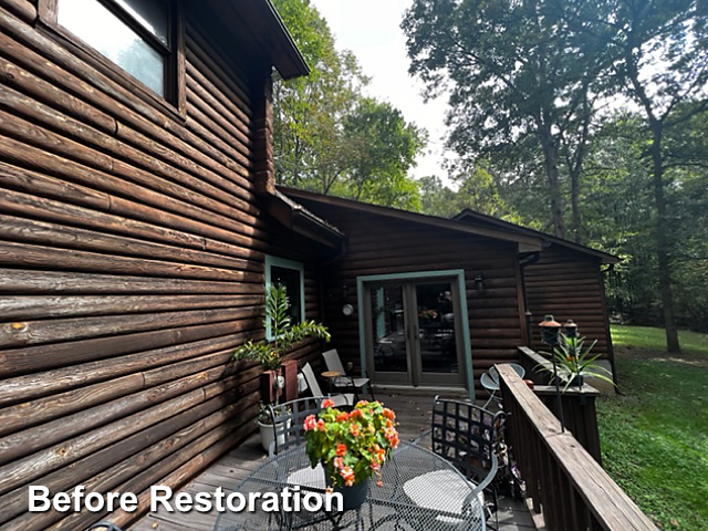 Log home restoration in Mt. Ulla, NC