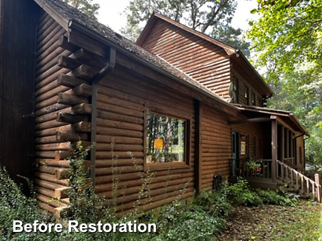 Log home restoration in Mt. Ulla, NC