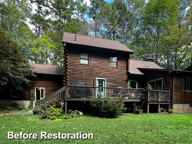 Log home restoration in Mt. Ulla, NC