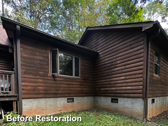 Log home restoration in Mt. Ulla, NC