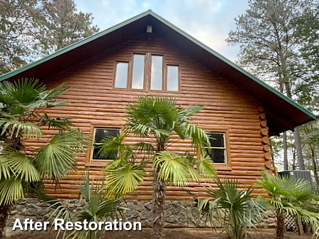 Log home restoration in Oriental, NC