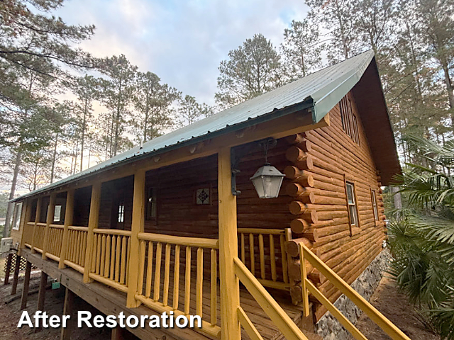 Log home restoration in Oriental, NC