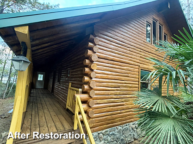 Log home restoration in Oriental, NC