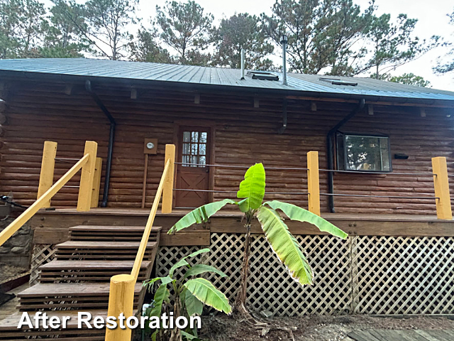 Log home restoration in Oriental, NC