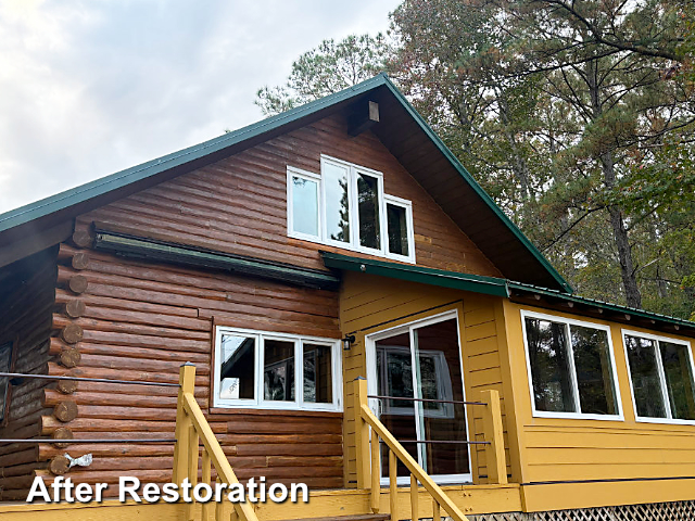 Log home restoration in Oriental, NC