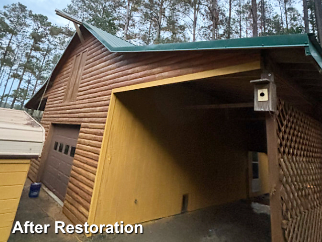 Log home restoration in Oriental, NC