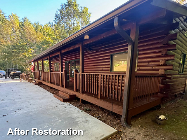 Log home restoration in Otto, NC