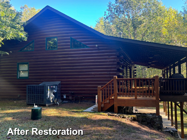 Log home restoration in Otto, NC