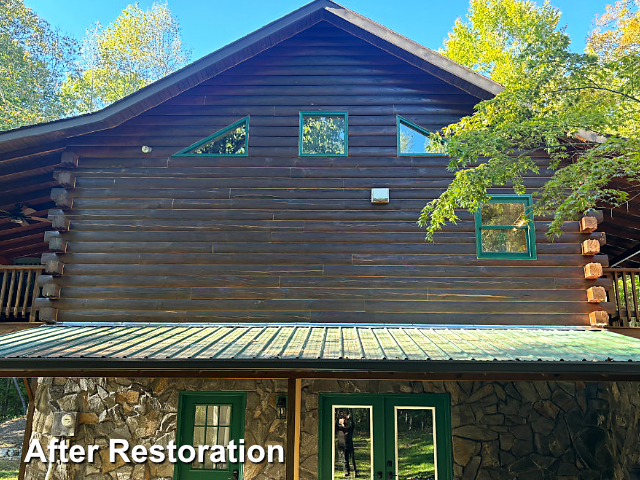 Log home restoration in Otto, NC