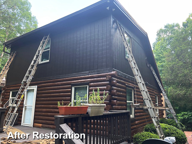 Log home restoration in Oxford, NC