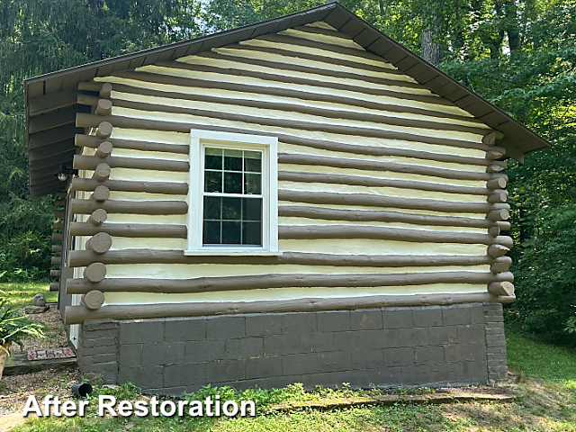 Log home restoration in Pelham, NC