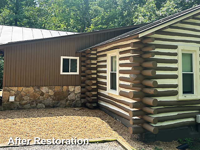 Log home restoration in Pelham, NC