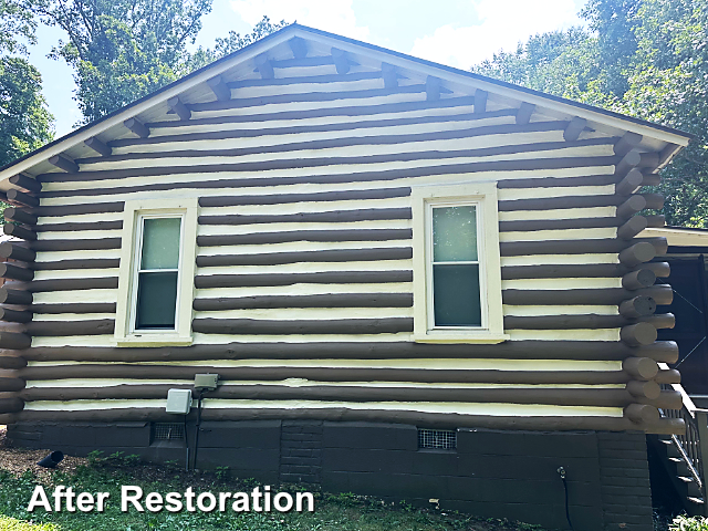 Log home restoration in Pelham, NC