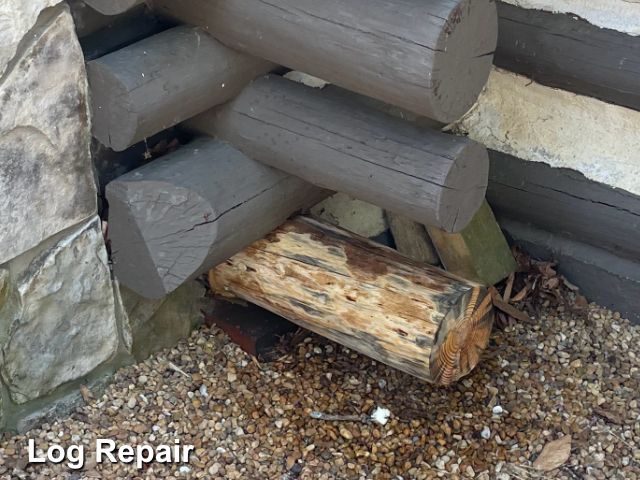 Log home restoration in Pelham, NC