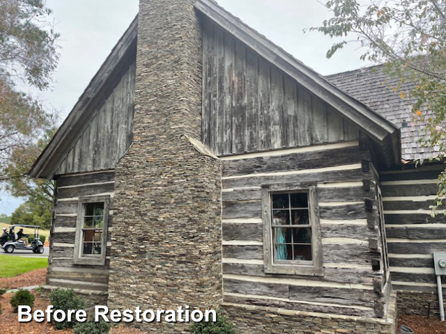 Log home restoration in Winnsboro SC