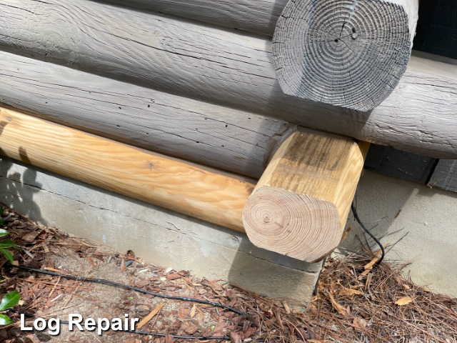 Log home restoration in Pinehurst, NC