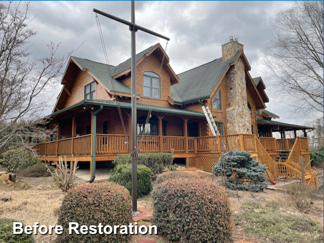 Log home restoration in Pinnacle, NC