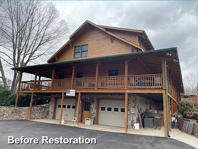 Log home restoration in Pinnacle, NC