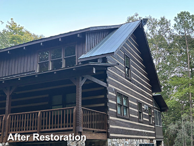 Log home restoration in Pittsboro, NC