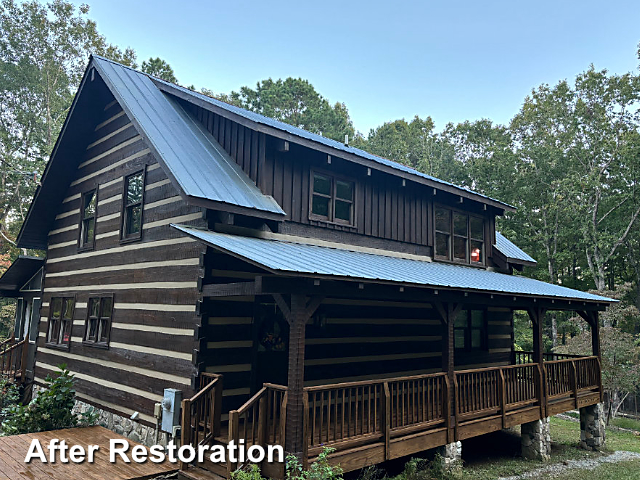 Log home restoration in Pittsboro, NC