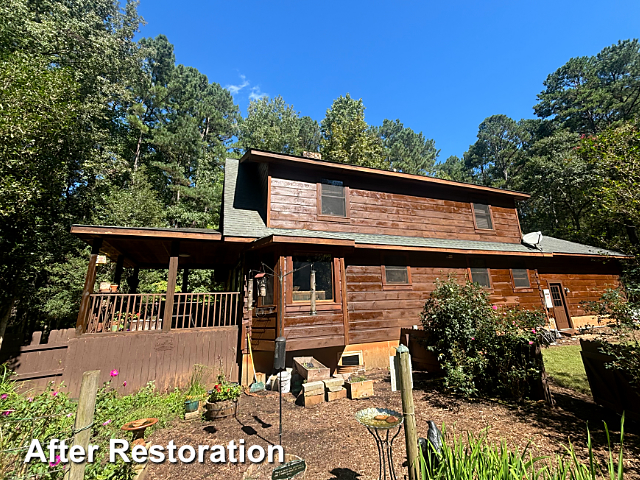 Log home restoration in Pittsboro, NC