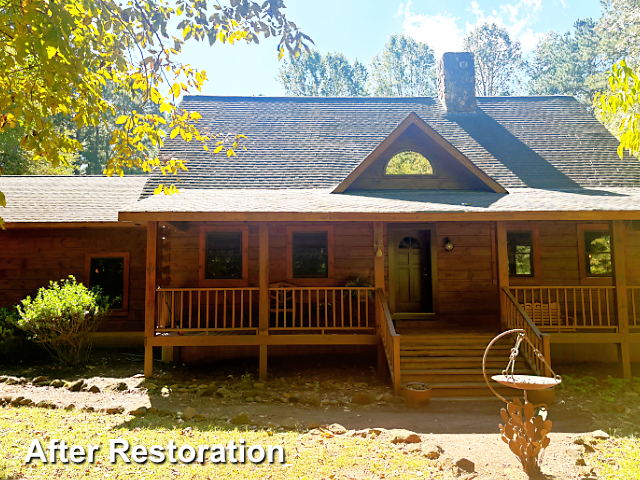 Log home restoration in Pittsboro, NC