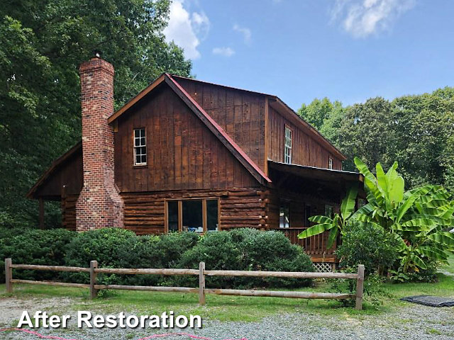 Log home restoration in Powhatan, VA