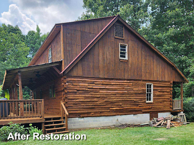 Log home restoration in Powhatan, VA