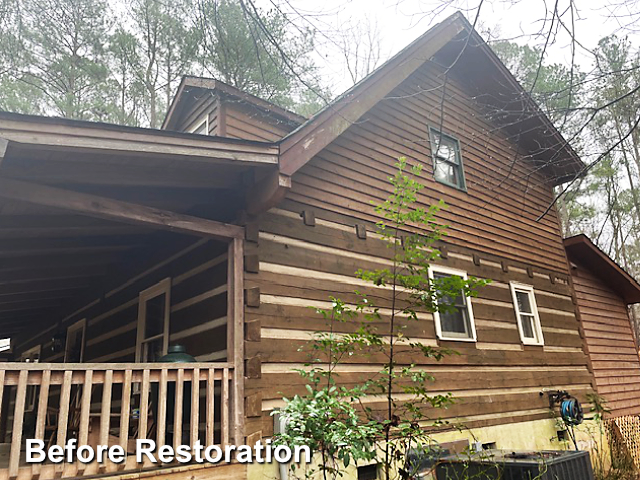 Log home restoration in Raleigh, NC