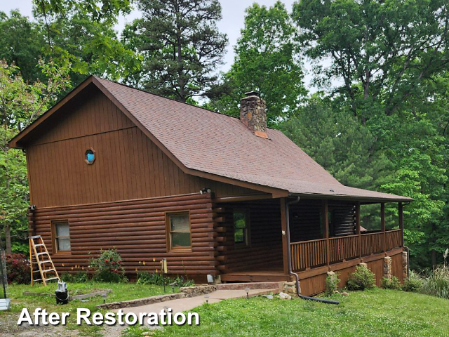 Log home restoration in Rustburg, VA