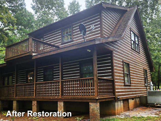 Log home restoration in Sanford, NC