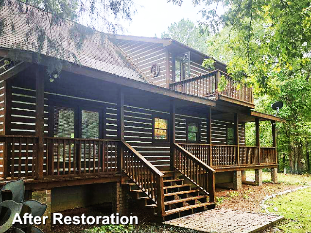 Log home restoration in Sanford, NC