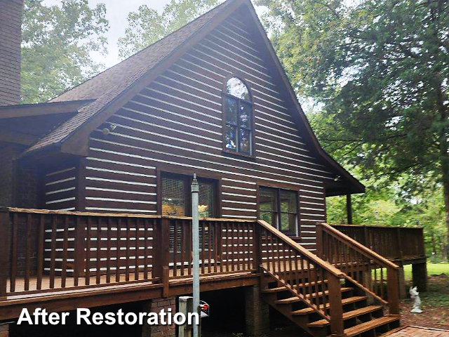 Log home restoration in Sanford, NC