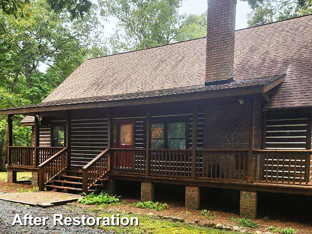 Log home restoration in Sanford, NC