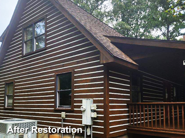 Log home restoration in Sanford, NC