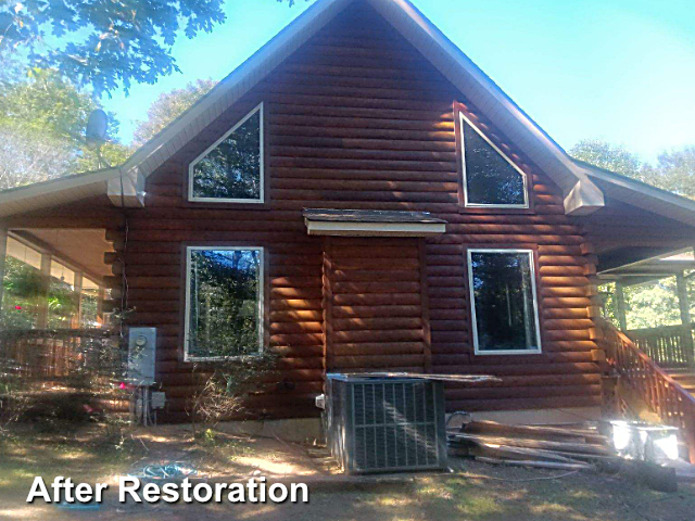 Log home restoration in Selma, NC