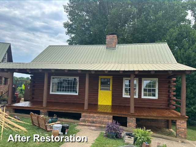 Log home restoration in Shelby, NC