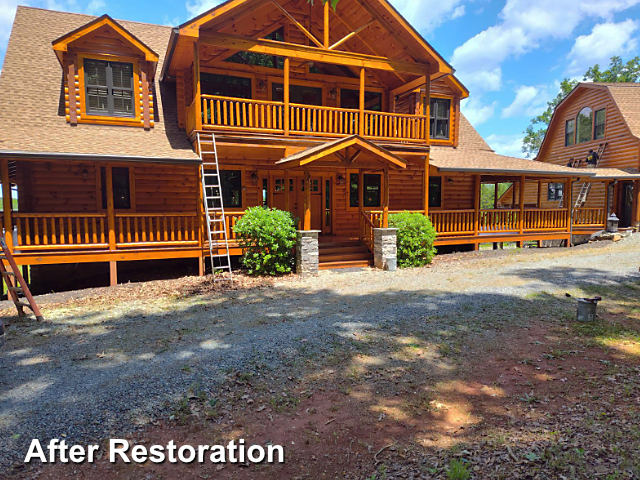 Log home restoration in Siler City, NC