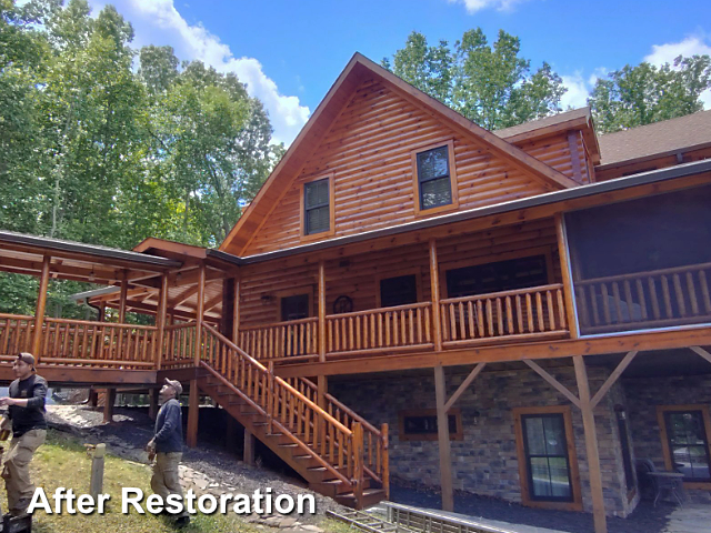 Log home restoration in Siler City, NC