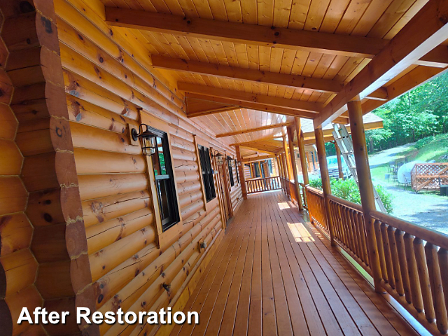 Log home restoration in Siler City, NC