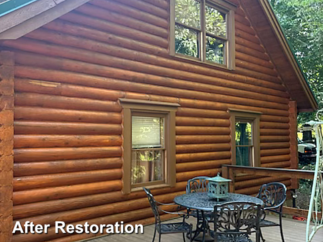 Log home restoration in Snow Camp, NC